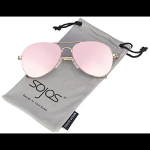 NWT Sojos pink mirrored aviators